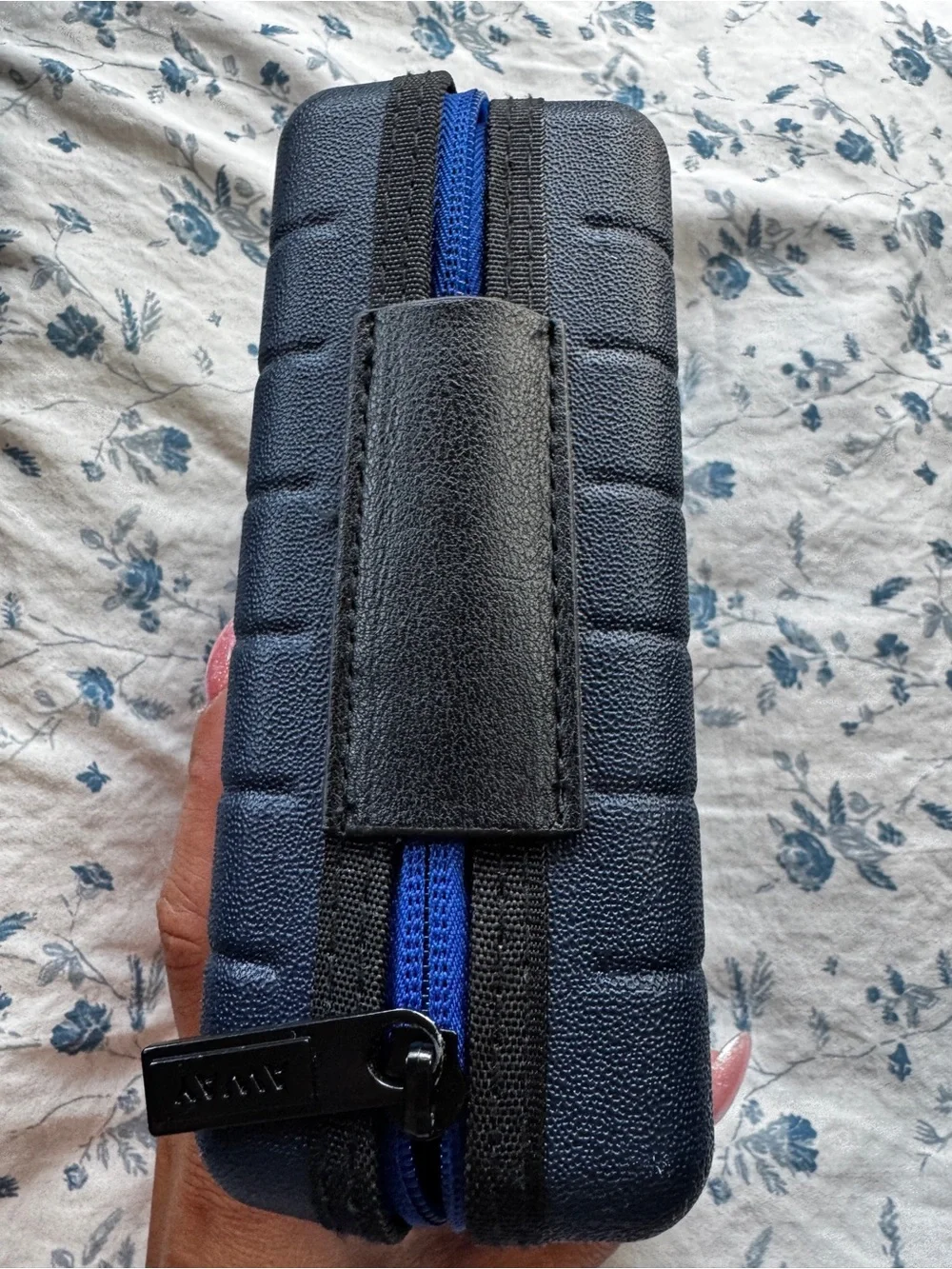 AWAY Navy Hard Shell Toiletry or cord Case - Protective Zip Organizer